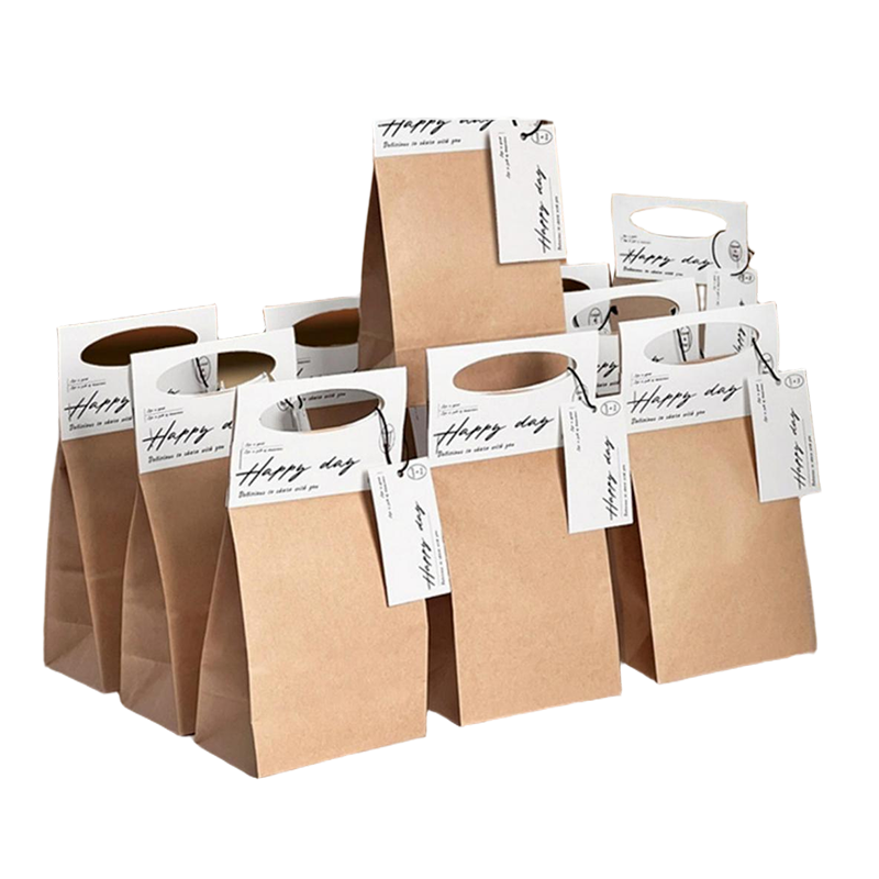 Kraft paper square bottom bag series