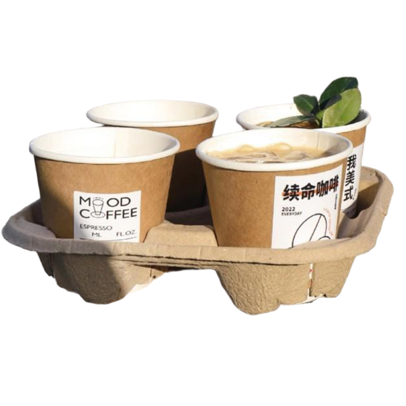 Pulp/corrugated cup holder